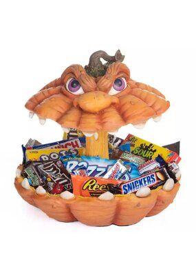 Katherine's Collection Oh My Gourd Scary Halloween Pumpkin Candy Bowl - NEW